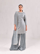 Cutdana Pearl Crushed Garara Pant Suit Set